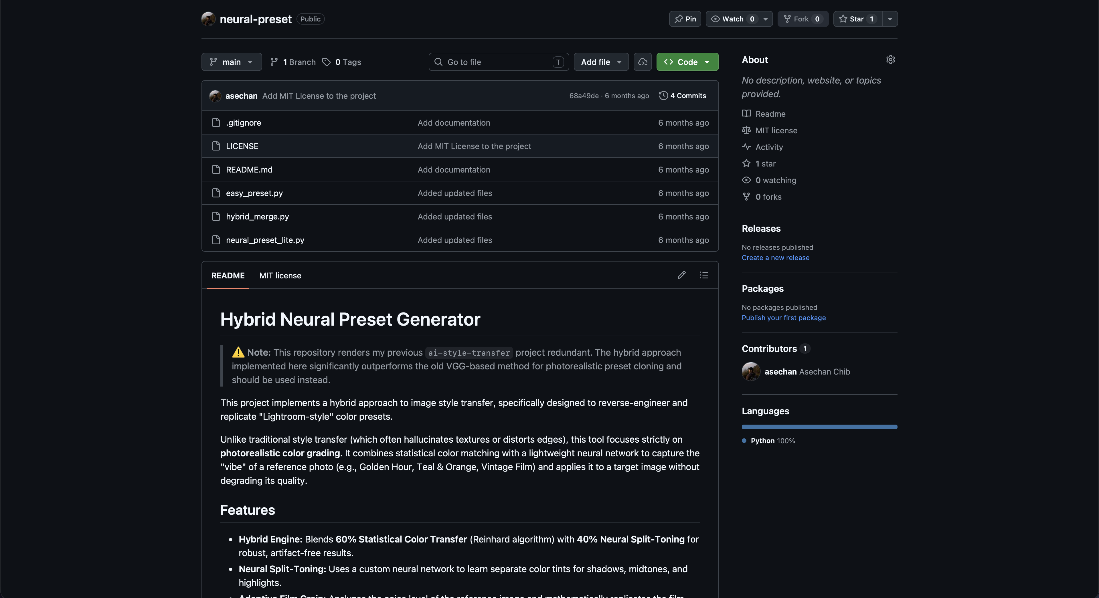 Neural Preset Generator project preview